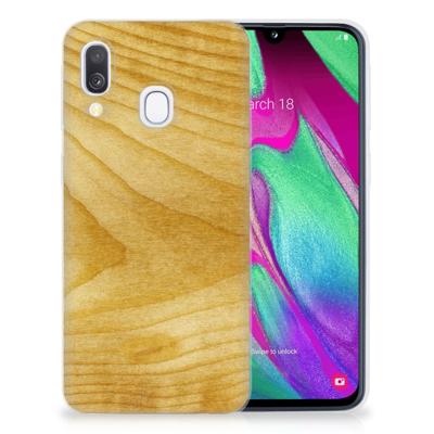 Samsung Galaxy A40 | Bumper Hoesje | Licht Hout