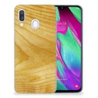 Samsung Galaxy A40 | Bumper Hoesje | Licht Hout