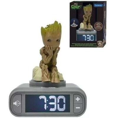 Digitale wekker met Groot nachtlampje van Guardians of the Galaxy en geluidseffecten