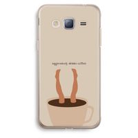 Aggressively drinks coffee: Samsung Galaxy J3 (2016) Transparant Hoesje