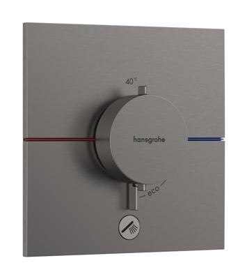 Hansgrohe ShowerSelect Comfort E thermostaat inbouw voor 1 functie en extra uitgang, Brushed Black Chrome