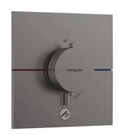 Hansgrohe ShowerSelect Comfort E thermostaat inbouw voor 1 functie en extra uitgang, Brushed Black Chrome