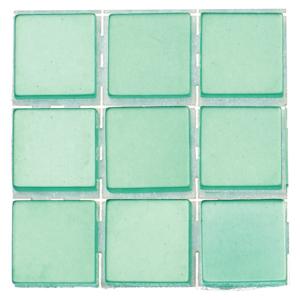 Glorex Hobby - mozaiek stenen/steentjes - turquoise blauw - 252x stuks - 10 x 10 x 2 mm - knutselen