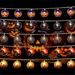 10 leds halloween led licht string pompoen licht string geschilderd spider bat licht string ghost festival feestdecoratie feestelijk feest sfeer licht nachtlampje 1pc Lightinthebox