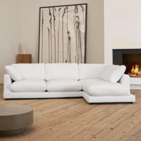 Kave Home 4-zits Loungebank 'Gala' Rechts, Chenille, kleur Wit