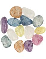 Bergkristal Crackle Mix Trommelstenen 250 Gram Ca 15-20 Stenen - thumbnail