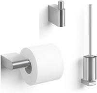 ZACK Atore toilet accessoireset 3-in-1 geborsteld RVS - thumbnail