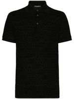 Dolce & Gabbana polo en coton à logo imprimé - Noir