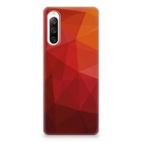 TPU Hoesje voor Sony Xperia 10 IV Polygon Red