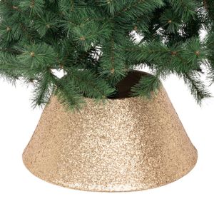 Kerstboomrok - goud - 56 x 32 cm - glitters - voor boom van 180 cm