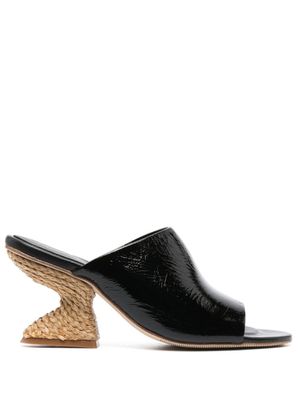 Paloma Barceló sandales 80 mm à bout ouvert - Noir
