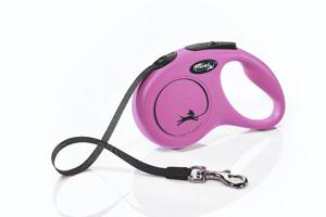 Flexi New CLASSIC 5 m Roze Hond Intrekbare riem