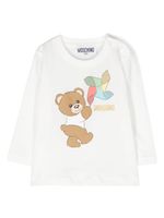 Moschino Kids t-shirt en coton à motif Teddy Bear - Blanc