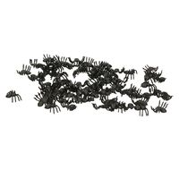 Nep spinnen/spinnetjes 3 x 3 cm - zwart - 70x stuks - Horror/griezel thema decoratie beestjes - thumbnail