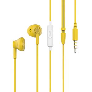 Celly PT-WDE001Y hoofdtelefoon/headset Hoofdtelefoons Bedraad In-ear Oproepen/muziek Geel