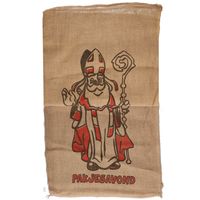 2x Jute zakken voor Sinterklaas 60 x 102 cm