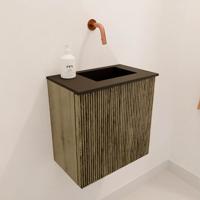 Toiletmeubel Mondiaz Joya | 40 cm | Meubelkleur Dusk | Faye wastafel Urban Rechts | Zonder kraangat(en)