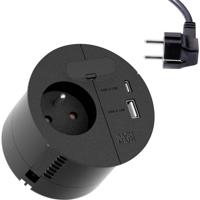 Bachmann 938.202 Bureaustekkerdoos Zwart