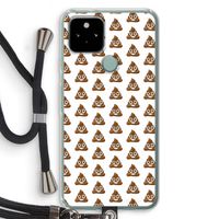 Poop emoji: Pixel 5 Transparant Hoesje met koord