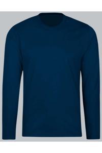 TRIGEMA Regular Fit T-Shirt ronde hals blauw, Effen