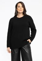 Yoek Pullover met ronde hals | Zwart | Maat 38/40