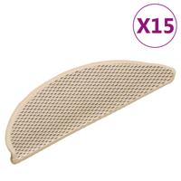 Trapmatten zelfklevend 15 st sisal-look 56x17x3 cm berber