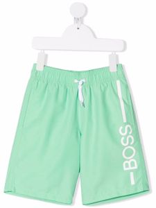 BOSS Kidswear short de bain bicolore à logo imprimé - Vert