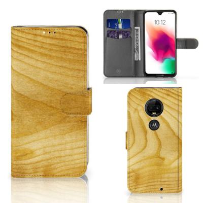 Motorola Moto G7 | G7 Plus | Book Style Case | Licht Hout