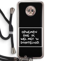 Schotelvod: Motorola Moto G6 Transparant Hoesje met koord