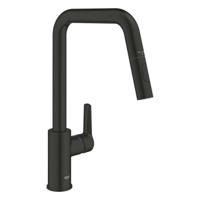 Keukenkraan - Eéngreepsspoelbakmengkraan - Matzwart - Hoge U-vormige uitloop - Uittrekbare uitloop - GROHE Start - 306312430 - thumbnail