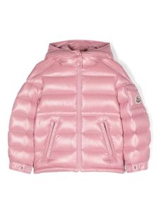 Moncler Enfant manteau matelassé à logo appliqué - Rose