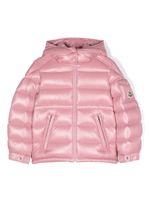 Moncler Enfant manteau matelassé à logo appliqué - Rose - thumbnail