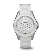 Fossil CE1004 Dameshorloge van wit keramisch kwarts