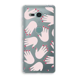 Hands pink: Sony Xperia XZ2 Compact Transparant Hoesje