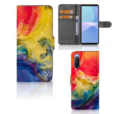 Hoesje Sony Xperia 10 III Watercolor Dark Hoesje Sony Xperia 10 III Watercolor Dark