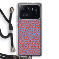 Leopard blue: Xiaomi Mi 11 Ultra Transparant Hoesje met koord