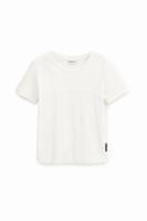 Geribd T-shirt met patch - WHITE - XXL