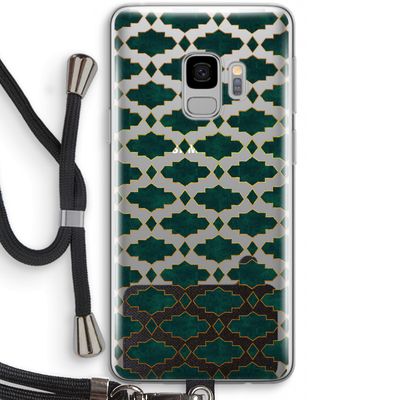 Moroccan tiles: Samsung Galaxy S9 Transparant Hoesje met koord