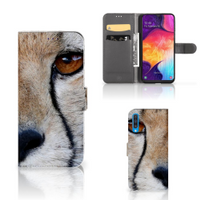 Samsung Galaxy A50 Telefoonhoesje met Pasjes Cheetah - thumbnail