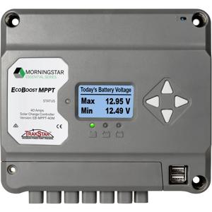 Morningstar EcoBoost Laadregelaar voor zonne-energie MPPT 12 V, 24 V 20 A