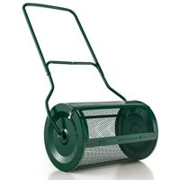 60,5 cm Hoge Compoststrooier Turfstrooier met Verbeterde U-vormige Handgreep Kunstmestwagen Groen