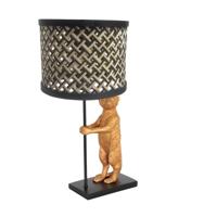 Steinhauer TafellampAnimaux zwart met bamboe kap - 3711ZW