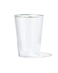 HEMA Dubbelwandig Glas Streep Reliëf 350ml