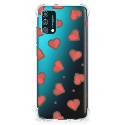 Samsung Galaxy M02s | A02s Doorzichtige Silicone Hoesje Hearts Samsung Galaxy M02s | A02s Doorzichtige Silicone Hoesje Hearts