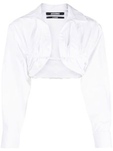 Jacquemus chemise Machou à coupe crop - Blanc