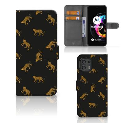 Telefoonhoesje | Met pasjeshouder | voor Motorola Edge 20 Lite Leopards