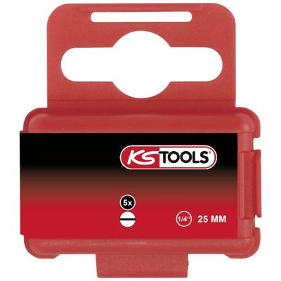 KS Tools 911.3304 Gleuf-bit 3 mm S2-staal Vernikkeld C 6.3 5 stuk(s)