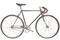 Jitensha Tokyo Chrome/Alu/Brown Single Speed Fiets Jitensha Tokyo Chrome/Alu/Brown Single Speed Fiets