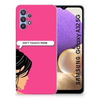 Samsung Galaxy A32 5G Silicone-hoesje Woman Don't Touch My Phone - thumbnail