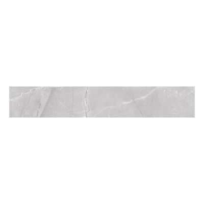 Edimax Astor Velvet Wandtegel | 10x60 cm | Gerectificeerd | Marmerlook | Mat Grijs